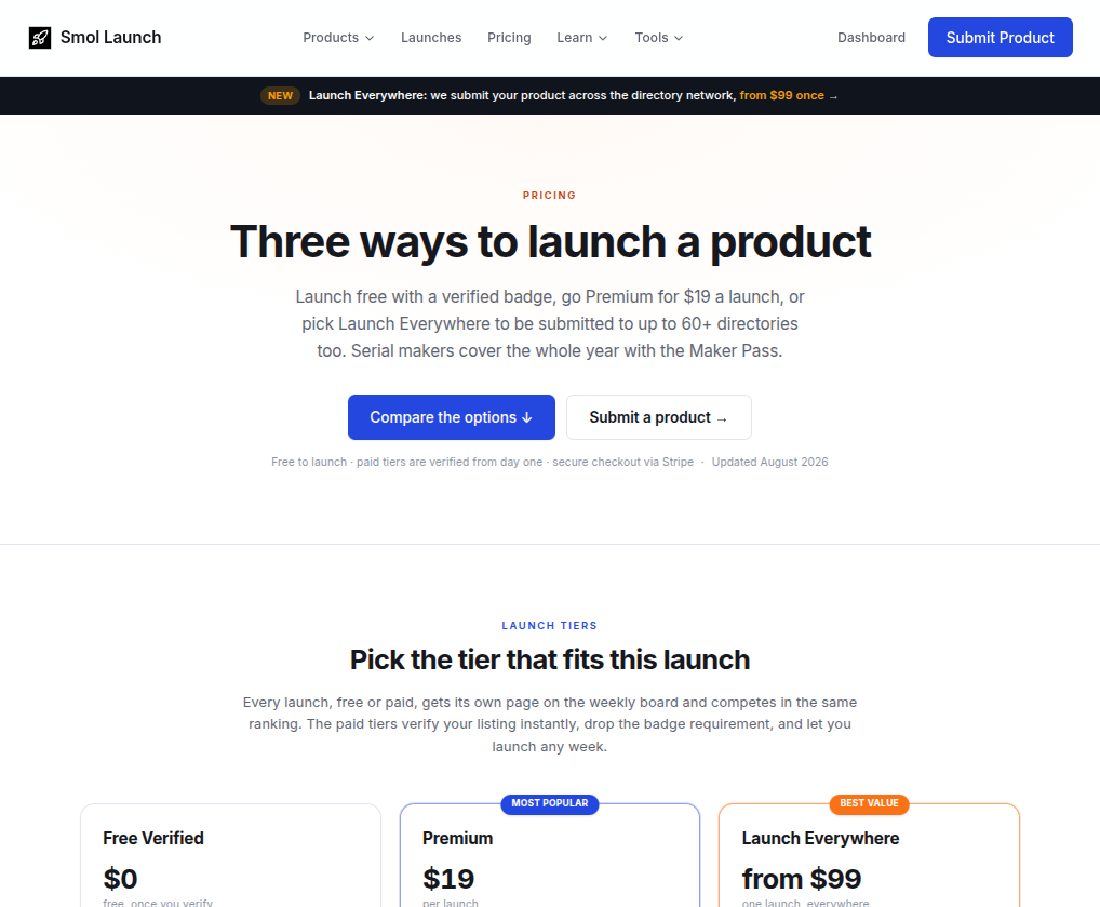 SmolLaunch screenshot 1